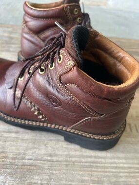 Ariat Canyon Brown Leather Lace-Up Work Boots